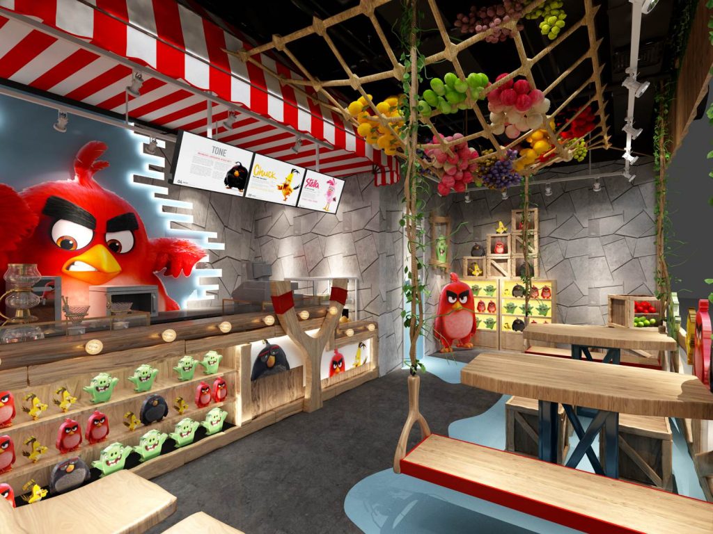 Angry Birds 愤怒的小鸟 软饮餐饮店装饰设计
